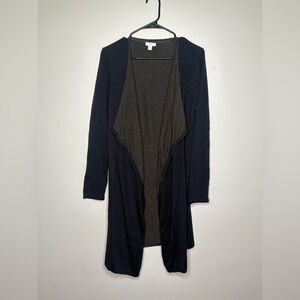 J. Jill Navy Blue Cotton Cardigan Duster